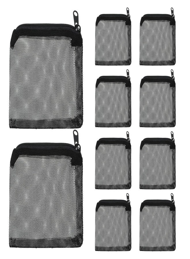 Bruislard 10Pcs Mini Fish Tank Filter Media Bags for Aquarium, Fish Tank Fine Mesh Bag with Plastic Zipper, Reusable Bag for Bio Activated Carbon Filterstones(4" x 4") - Image 1